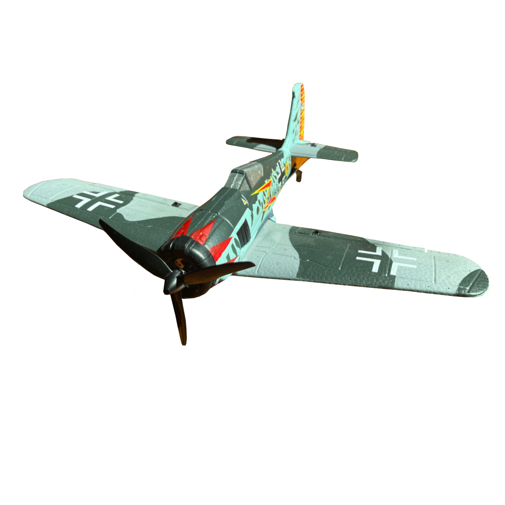 LinkMejor FW190 Brushless 355mm Wingspan 2.4GHz 4CH Built-in 6-Axis Gyro EPP RC Airplane Fixed Wing Fighter BNF