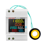 LinkMejor SDM009 AC40-300V Rail Single-phase Digital Voltage Current Frequency Power Factor Electric Multi-function Measuring Instrument