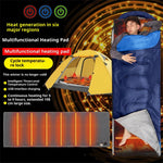 6 Zones Smart Heating Blanket 40 To 65℃ 3 Gear Insulation Heated Mat USB Powered for Outdoor Camping Hiking