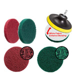7pc/set Attachable Electric Drill Brushes Scouring Pad For Cleaning Flooring Brick Pool Tile Ceramic Marble Grout Bathroom Car