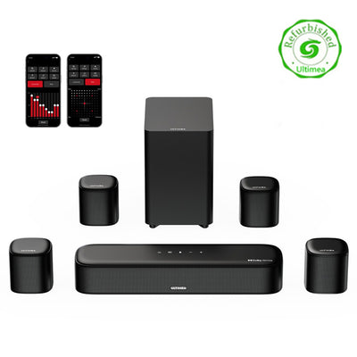 [US/EU/UK Direct] Refurbished ULTIMEA Aura A60 350W 7.1CH Dolby Atmos Soundbar Surround Sound System with 8 High-performance Drivers BassMax Home Theater Smart APP Control 121 Preset EQ Matrices Desktop Speaker Subwoofer