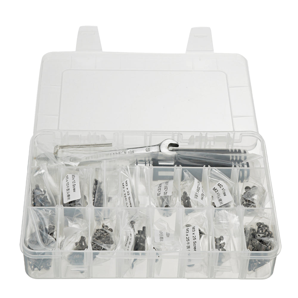 LinkMejor Universal Screw Box 460PCS M2 M3 Round Head Screws with 2PCS Screwdrivers DIY Tool for RC FPV Racing Freestyle Drones