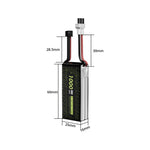 2PCS Flywoo Explorer 7.6V 1000mAh 2S 80C LiHV Battery XT30 Plug for Happymodel Mobula 8 Sub250 Nanofly20 Mobula8 TinyGo CRUX3 FPV Racing Drone
