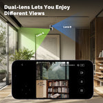 LinkMejor Tuya 4MP+4MP HD Security Camera Smart Dual Lens WIFI IP Camera Night Vision Two Way Audio Motion Alerts Pan Tilt Wireless Security System
