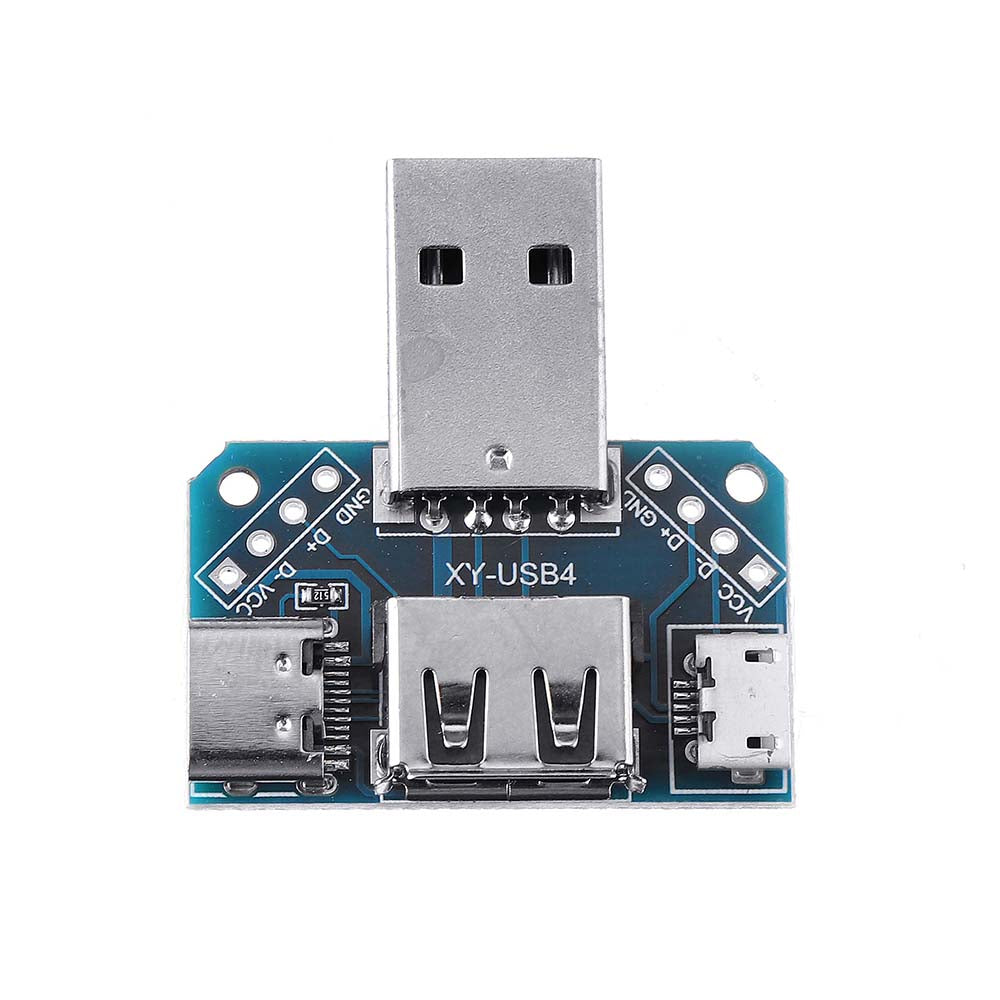LinkMejor Adapter Board Male to Female Micro Type-C 4P 2.54mm USB4 Module Converter
