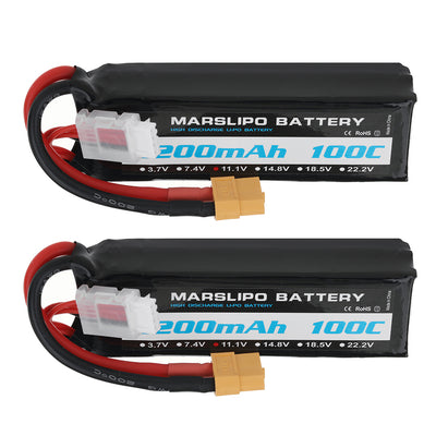 LinkMejor 11.1V 2200mAh 100C 3S Lipo Battery XT60 Plug for RC Drone