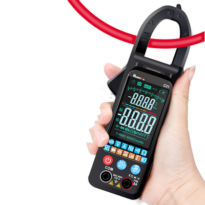 LinkMejor C21 AC/DC Current Voltage Digital Clamp Meter Large Color Screen NCV 6000 Counts True RMS Automatic Measurement Smart Digital Multimeter