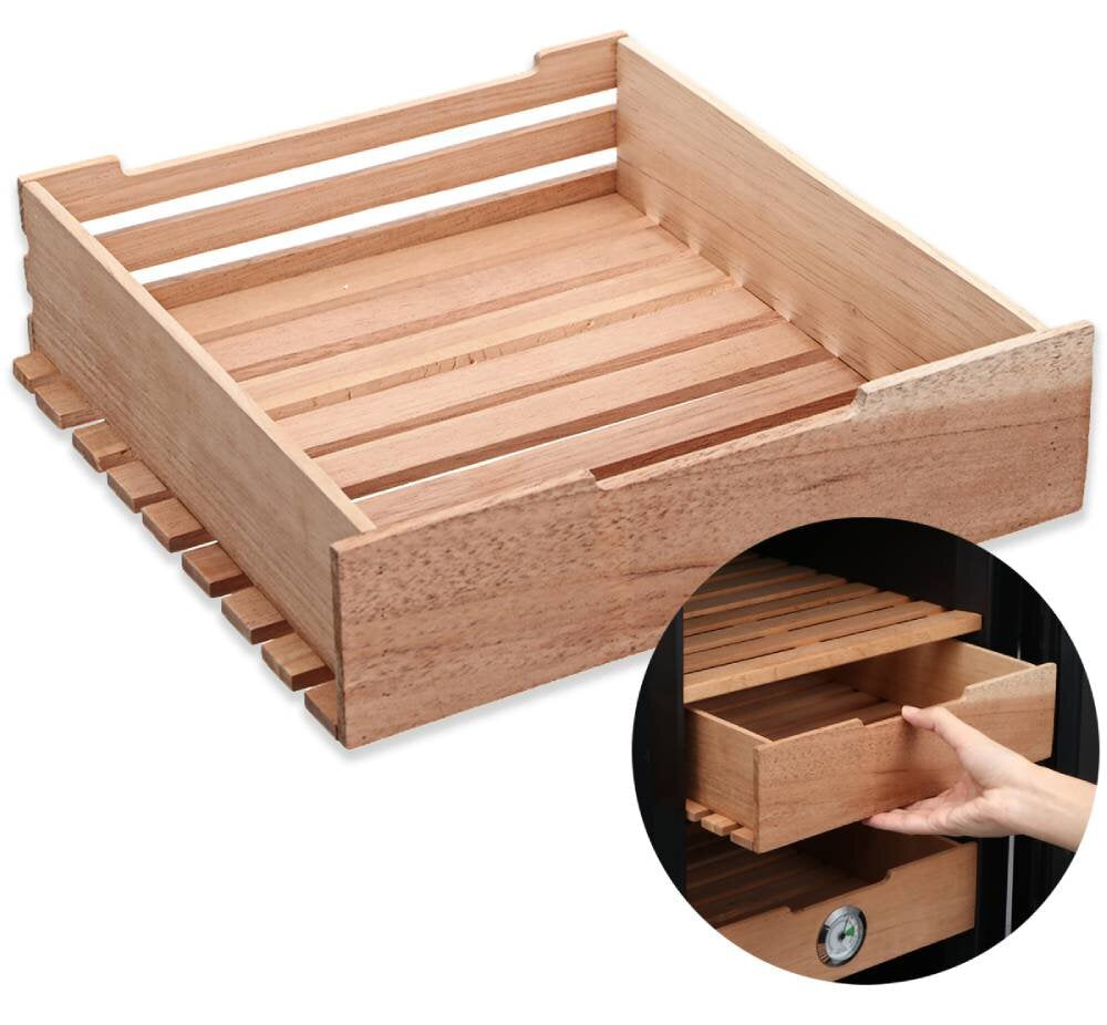 LinkMejor Cigar Tray Drawer Spanish Cedar Wood For 48L Cigar Cooler Humidor