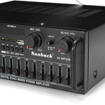 Sunbuck bluetooth Stereo Amplifier 2 Channel HiFi Audio Power Amplifier Remote Control USB SD FM 220V EU Plug