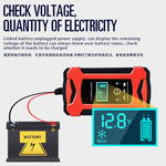 2024 Update 12V 6A Smart Car Battery Charger AC110-240V Electric Battery Charger Suitable For 12V-2Ah-100Ah Motorcycle Car SUV Dry Battery Water Battery Lead Acid