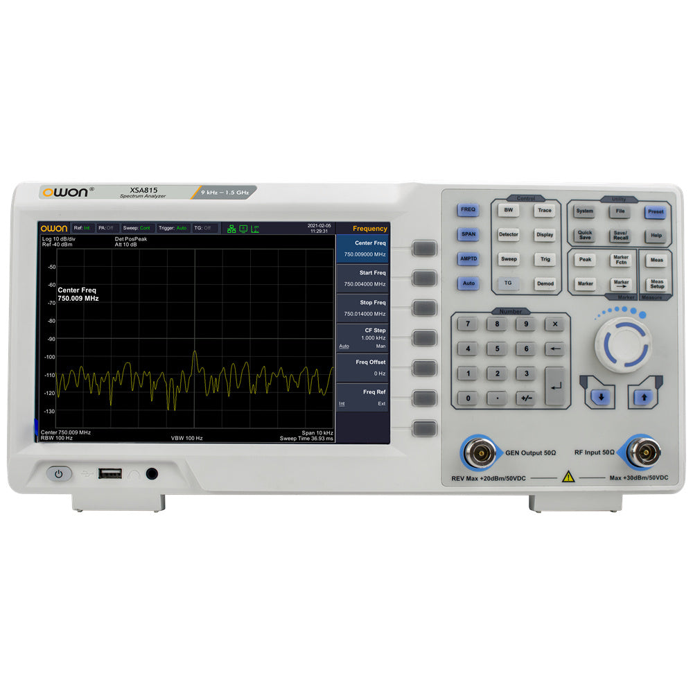 LinkMejor XSA815TG Digital Oscilloscope 9 kHz to 1.5 GHz 1 Hz Resolution LCD Screen USB LAN Tracking Generator