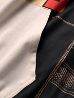 LinkMejor Mens Hooded Sweatshirts Smile Ethnic Geometric Print Patchwork Drawstring Hoodies