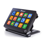 LinkMejor HSV293 Visual Custom Keyboard 15 LCD Keys USB Wired Stream Deck Programmable Controller for OBS Streamlabs Twitch YouTube vMix Adjustable Stand