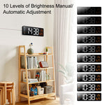 LinkMejor 16 Inch Digital Wall Clock Large LED Display with Remote Control / Automatic Brightness / Indoor Temperature / Date / Week / 12/24H For Home Office Classroom