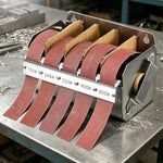 LinkMejor Stainless Steel Sanding Sandpapers Box Set 25mm*6m five-axis Pull-out Abrasive Cloth Roll for Metal Woodworking Abrasive Grits 150/240/320/400/600