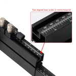 Telescoping Flip Fence Miter Gauge Fence 500mm to 890mm Extendable T Slot Track with Quick Positioning 0.05mm Fine Adjustment