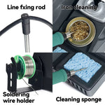 LinkMejor 982 Soldering Iron Station Rapid Heating LCD Display Compatible C210 C245 Handles 90°C to 450°C Adjustable Temperature Compact Design Professional Welding