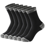 6 Pair Autumn Winter Men Socks Cotton Leisure Business Long Socks Walking Running Hiking Warm Socks For Male Plus Size 42-48