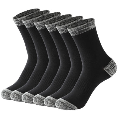 6 Pair Autumn Winter Men Socks Cotton Leisure Business Long Socks Walking Running Hiking Warm Socks For Male Plus Size 42-48