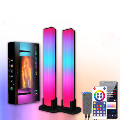 LinkMejor Smart Bluetooth Music LED Desktop RGB Light Bar Atmosphere Light Fantasy Desktop Night Lamp Competitive Game TV Pickup Background Light