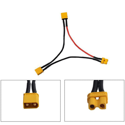 Amass XT30 Series Battery Pack Connector Adapter Cable  1 Female to 2 Male 18AWG 10CM Cable for RC Lipo Battery