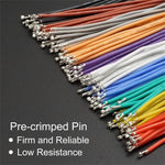 ZH1.5MM Connector Socket Kit with Crimped Cable Terminal 2345678910P Housing 16cm 28AWG Wire Pre-crimped 10 Colors for DIY Electronics Arduinos Robotics