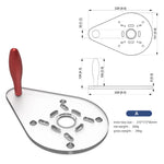 LinkMejor Edge Router Base Plate Compatible with Most Trimming Machines Clear Acrylic Design Precision Cutting Stable Installation Acrylic Router Base