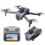 LinkMejor K18 MAX GPS 5G WiFi FPV with 5.9inch LCD Screen Controller HD Dual Camera Servo Gimbal 360° Obstacle Avoidance One-Key Airdrop Brushless Foldable RC Drone Quadcopter RTF