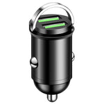 200W Dual USB Car Charger Fast Charging for iPhone QC3.0 Mini USB Car Phone Charger for Xiaomi for Samsung Huawei Honor