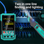 EU Direct ET622 ET623 Network Cable Tester Multimeter Wire Tracker Adjustable NCV POE Voltage Testing 6000 Count Screen Network Cable Measurement 400m Accurate
