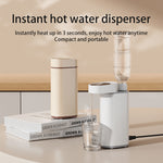 Comfook Portable Mini Instant Hot Water Dispenser 3-Second Fast Heating 5-Level Temperature Adjustable Dual Water Intake Design with LED Digital Touch Display
