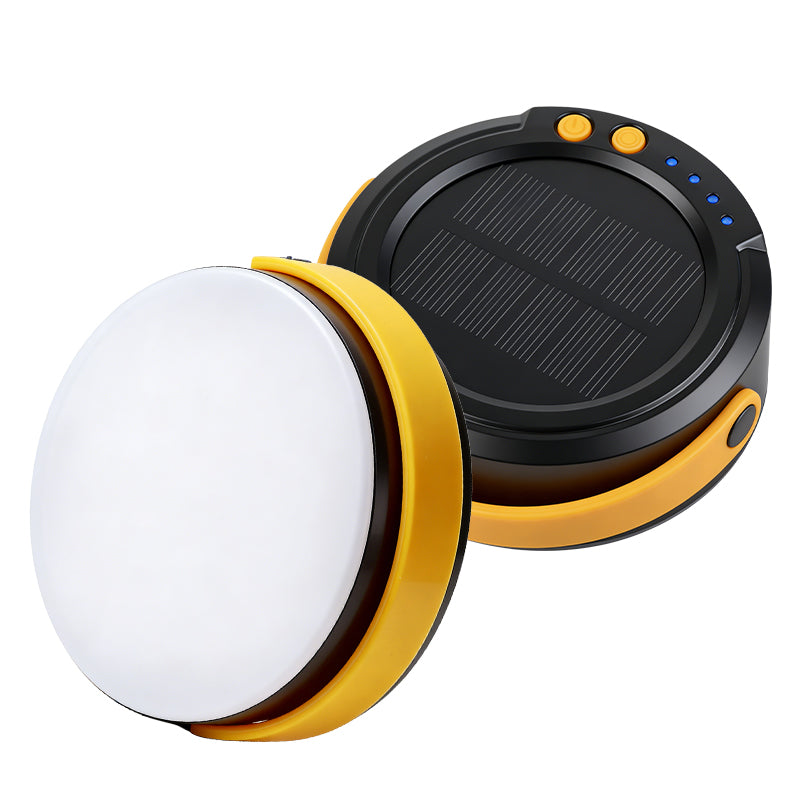 IPRee LY20 5W LED Solar Camping Lantern 1500mAh USB Rechargeable Portable Tent Light With 4 Lighting Modes IPX4 Waterproof Hanging Hook for Outdoor Hiking Emergency Survival
