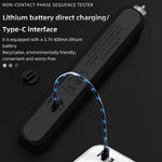 LinkMejor AVX1 Non-Contact Phase Sequene Tester LCD Display Voltage Detection Temperature Measurement Rechargeable Lithium Battery Lightweight Compact Electrical Testing Tool