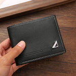 Men Short Wallet Business Casual Soft Leather Wallet Classic Retro Horizontal Wallet Large Capacity Fashion Purse With Card Slot