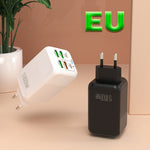 150W 6-Port 4USB+2PD Multi-port 5V 2.4A Fast Charger Wall Charger Adapter EU Plug for iPhone 13 14 14Pro for Redmi K60 for Huawei Mate50 for Samsung Galaxy S23
