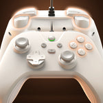 G4 Wired Gaming Controller 1000Hz Polling Rate Carbon Film Joystick Dual Vibration Turbo Gamepad Compatible with Switch PC Android