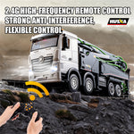 HuiNa Toys 1381 RTR 1/18 2.4G 11CH RC Car Alloy Concrete Cement Pump Truck One-Button Water Spray LED Light Sound  Engineering Construction Remote Control Vehicles Models Kids Children's Toy