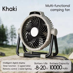 Tevorex Rechargeable Camping Fan 10000mAh Portable Fan with Remote Control LCD Display 5 Speeds Quiet Operation for Outdoor Travel