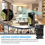 C11 3MP Tuya WiFi PTZ Robot Camera with Time Display 180° Viewing HD Night Vision Motion Detection Two-way Audio Alarm Setting Surveillance Security Cameras
