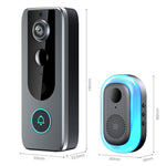 M20 1080P Tuya WiFi Video Doorbell 155° Wide Viewing Intelligent Night Vision 2-way Audio IP65 Waterproof APP Remote Monitoring HD Visual Door Bell Supports PIR 4000mAh Battery