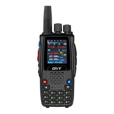 LinkMejor KT-A16 Airband Handheld Radio 6W High Power 118-136MHz Walkie Talkie 200 Channels 10 NOAA Channels VHF VOXs Long Battery Long Range Transceiver with 1.77inch Color LCD Screen