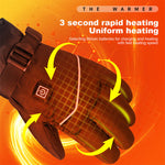 LinkMejor Winter Heated Gloves Motorcycle Waterproof Gloves Heated Heating Warm Work Gloves Thermal Heated Outdoors Cycling Ski Gloves Battery Heated Gloves