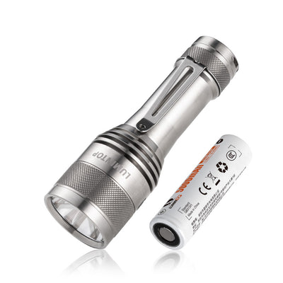 Lumintop FW21 X9L Titanium Flashlight 5000 Lumens 750M Long Throw Rechargeable LED Ti-Raw Flashlight USB-C Charging Power by 21700 Battery EDC Flashlight IPX8 Waterproof for Search Rescue Camping Emergency