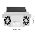 Solar-Powered Car Ventilation Fan Air Circulation Fan Solar Charging Ventilation Fan Auto Cooling Fan Air Exhaust Radiator for Vehicle Truck SUV