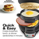 Comfook 600W Electric Hamburger Maker Multi-Layer Design Anti-Scald Easy Cooking Sandwich Burger Maker with Rotating Cooking Plate for Home Kitchen Breakfast
