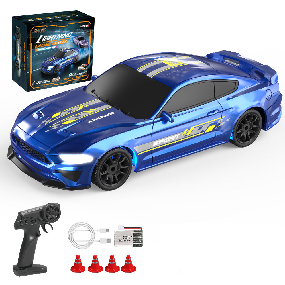 LinkMejor 8500 8501 1/43 2.4G 4WD RTR Full Scale Mini Drift RC Car LED Lights Desktop Vehicle Models