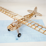 LinkMejor J3 Cub 1010mm Wingspan Balsa Wood RC Airplane Trainer KIT