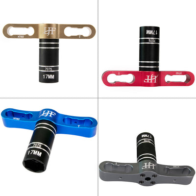 LinkMejor Wheel Hex Sleeve Wrench Tool 17mm Socket Removable Nut 7075 Aluminum Hex Key for RC Car Parts