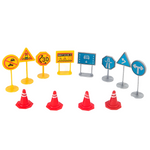 12PCS RBR/C Road Cone Indicator Street Sign Decoration Parts LDRC 1804 1899 Drift 1/16 1/18 RC Car Vehicles Models Accessories R816