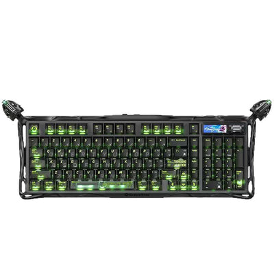 LinkMejor K98 Pro Tri-Mode Wireless Mechanical Gaming Keyboard with 1.65-inch TFT Screen 98 Keys Custom UFO Switches Dual 8000Hz Polling Rate 8000mAh Battery RGB Backlit Aluminum Alloy Gasket Mount Hot Swappable E-sports Gamer Keyboards